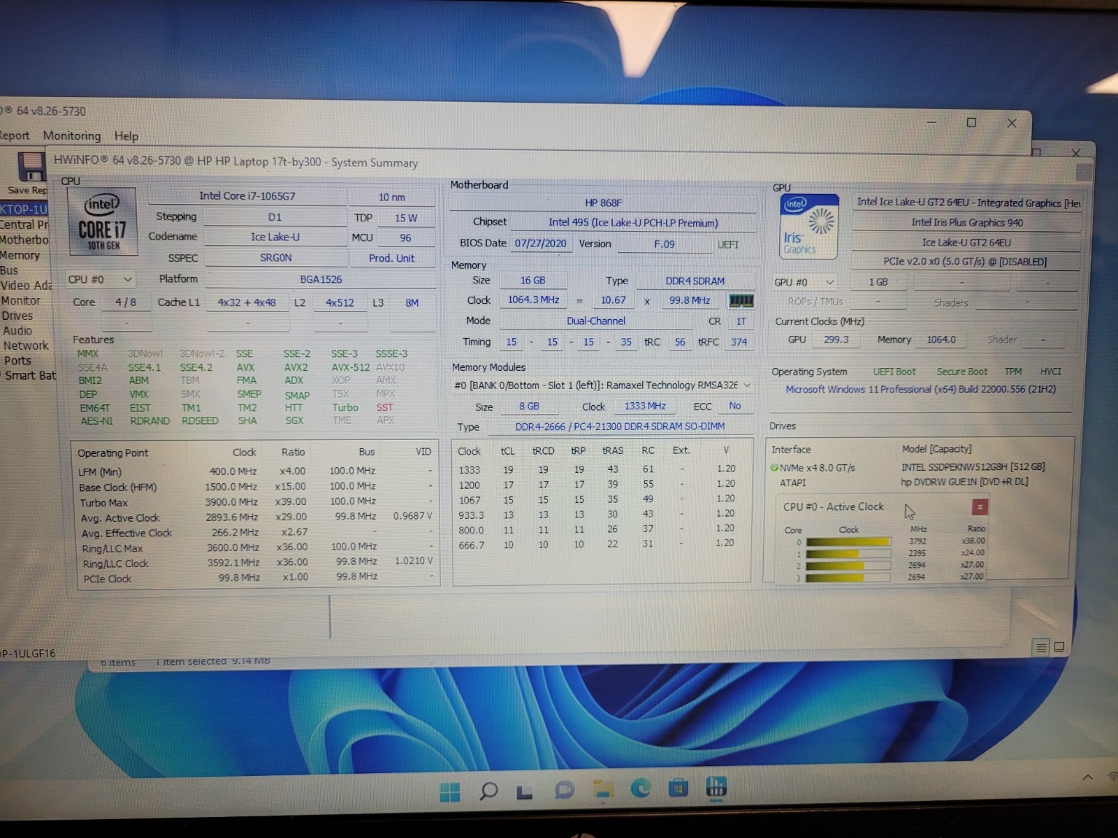 Hp laptop 17t-by300 17.3″ i7-1065G7 16gb ram 512gb ssd charger READ 5CG0503FH9