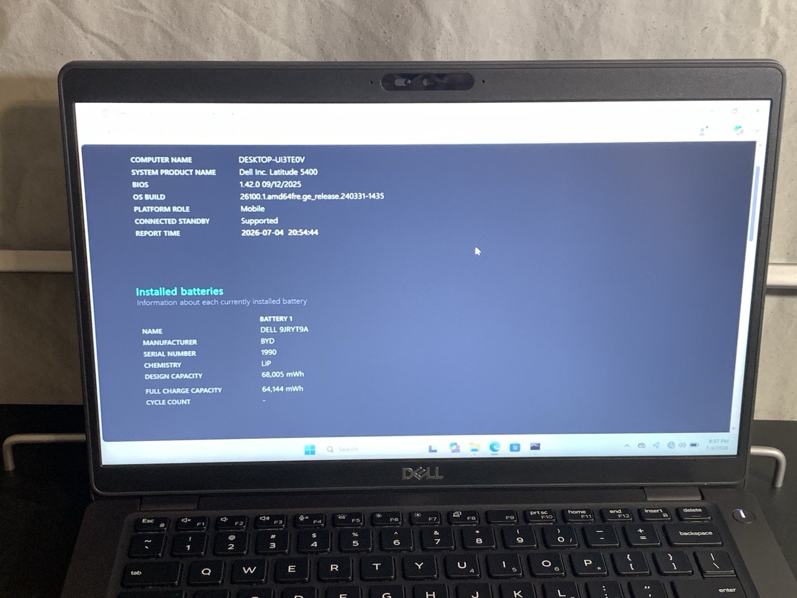 Dell Latitude 5400 i5-8365U 8GB 256GB SSD Win11 14in Black
