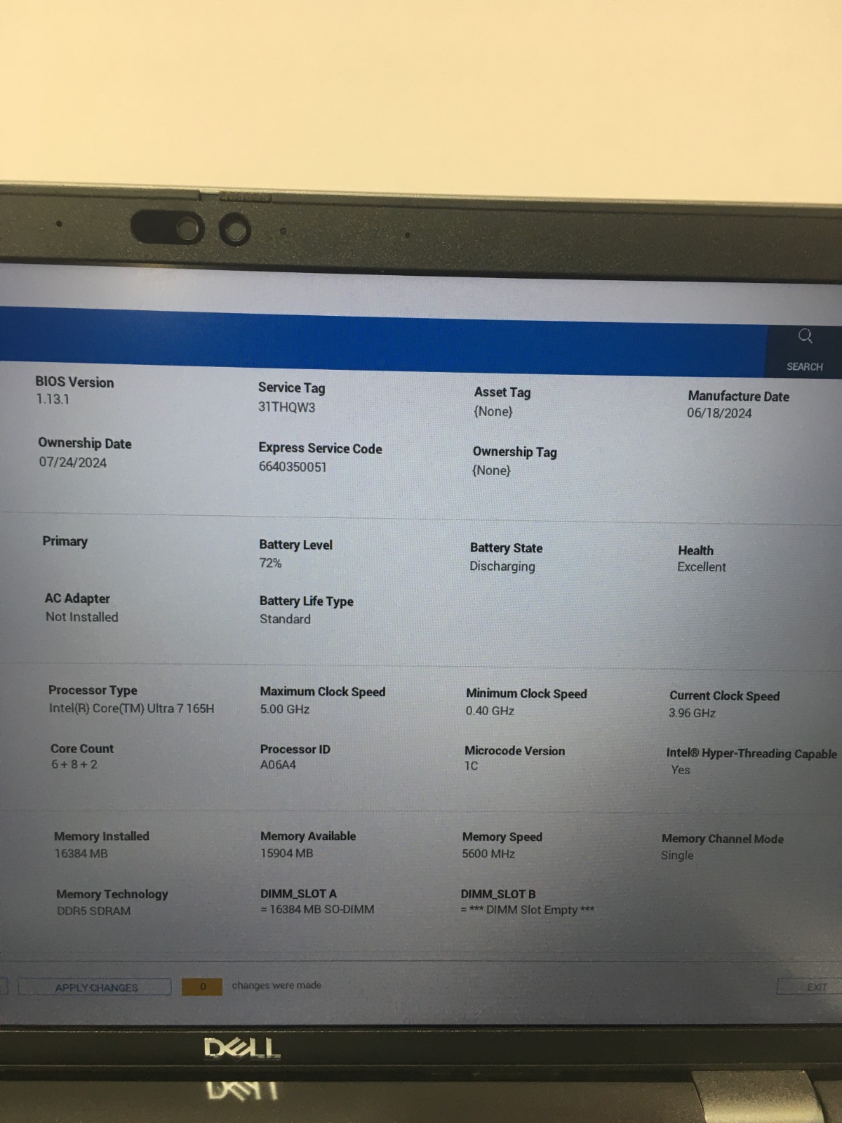 @PCD Dell Precision 3490 Ultra 7 165H 16GB 512GB SSD Win 11 Laptop NO AC