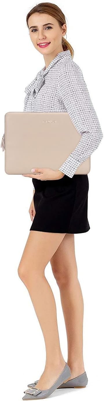 PU Leather Laptop Sleeve Bag for 13.3 inch MacBook Air/Pro, Waterproof Case