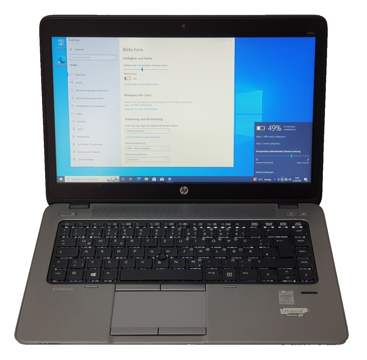HP EliteBook 840 i7 2.10-3.30GHz New 512GB SSD 16GB Laptop For Students Pro 14″