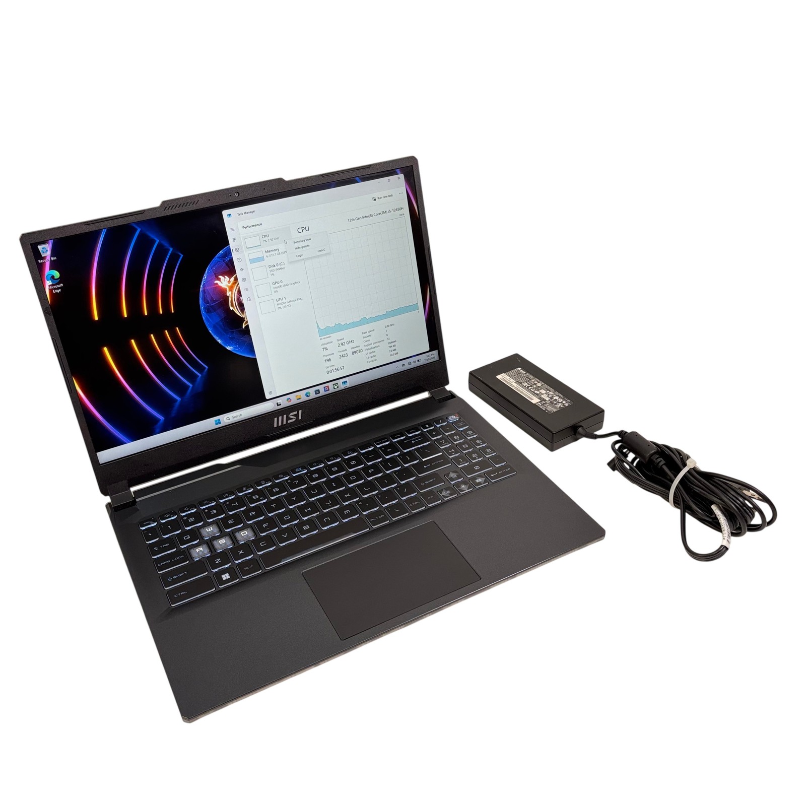 MSI Cyborg 15 A12VF-215US Core i5-12450H 2GHz RTX 4060 16GB RAM 512GB SSD 15.6”
