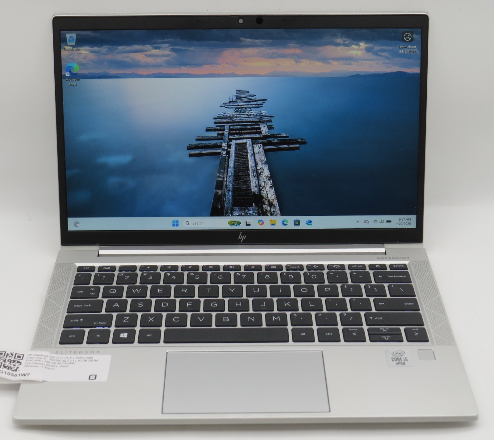HP Elitebook 830 G7 | i5-10310U @ 1.7GHz | 16GB DDR4 | 256GB m2 | 13″ | Win 11