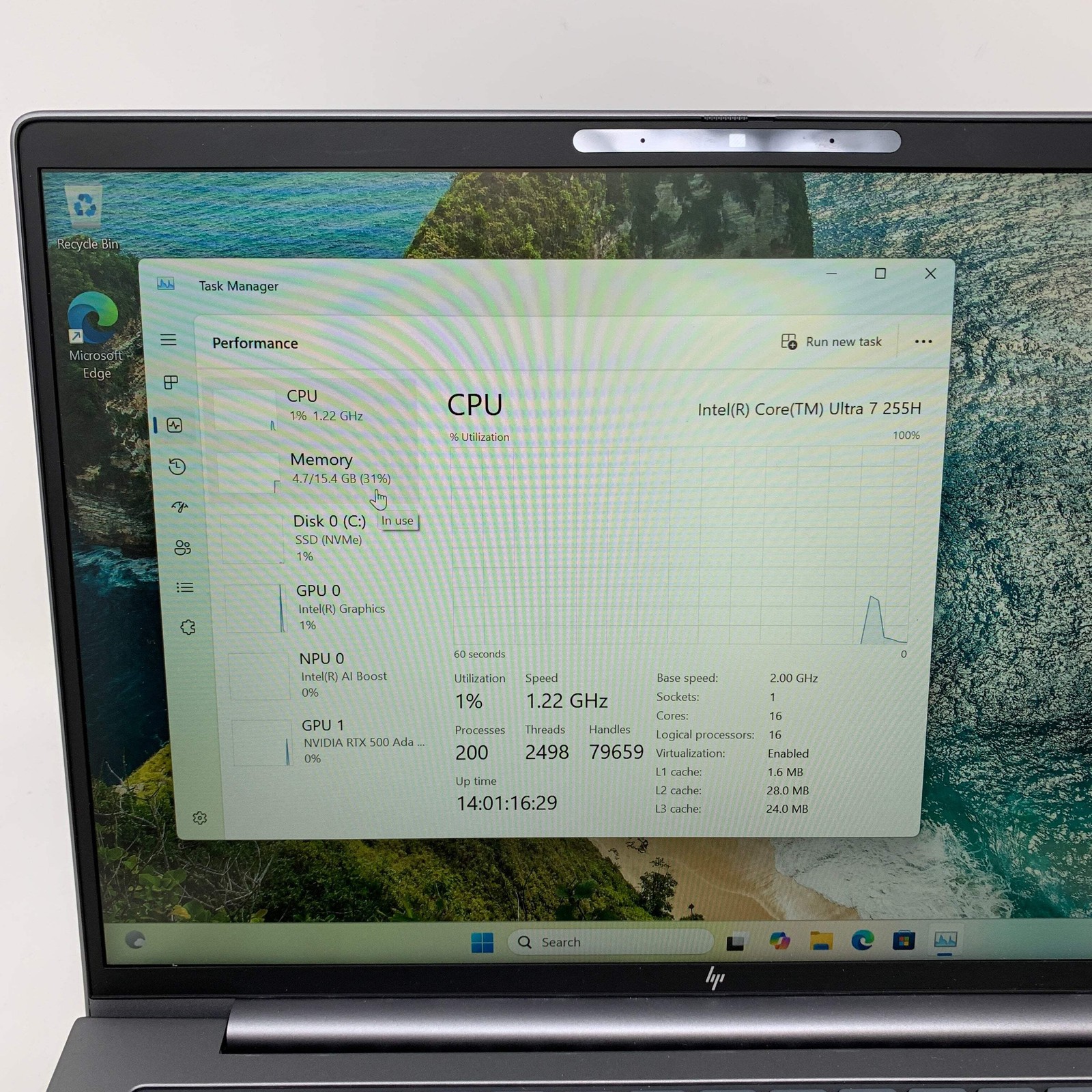 HP ZBook G1I 16″ Ultra 7 255H 2.0GHz 16GB RAM 512GB SSD RTX 500 Ada