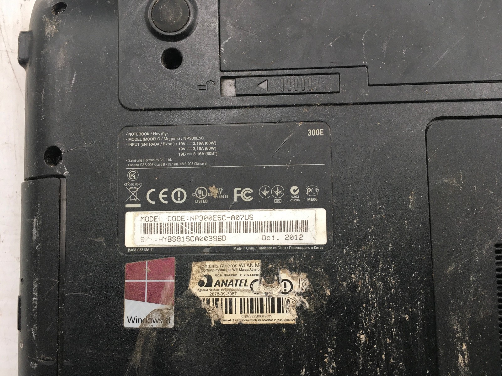 SAMSUNG NP300E5C A07US – FOR PARTS – INTEL i3-2370M – 4GB RAM – READ DESCRIP -BB