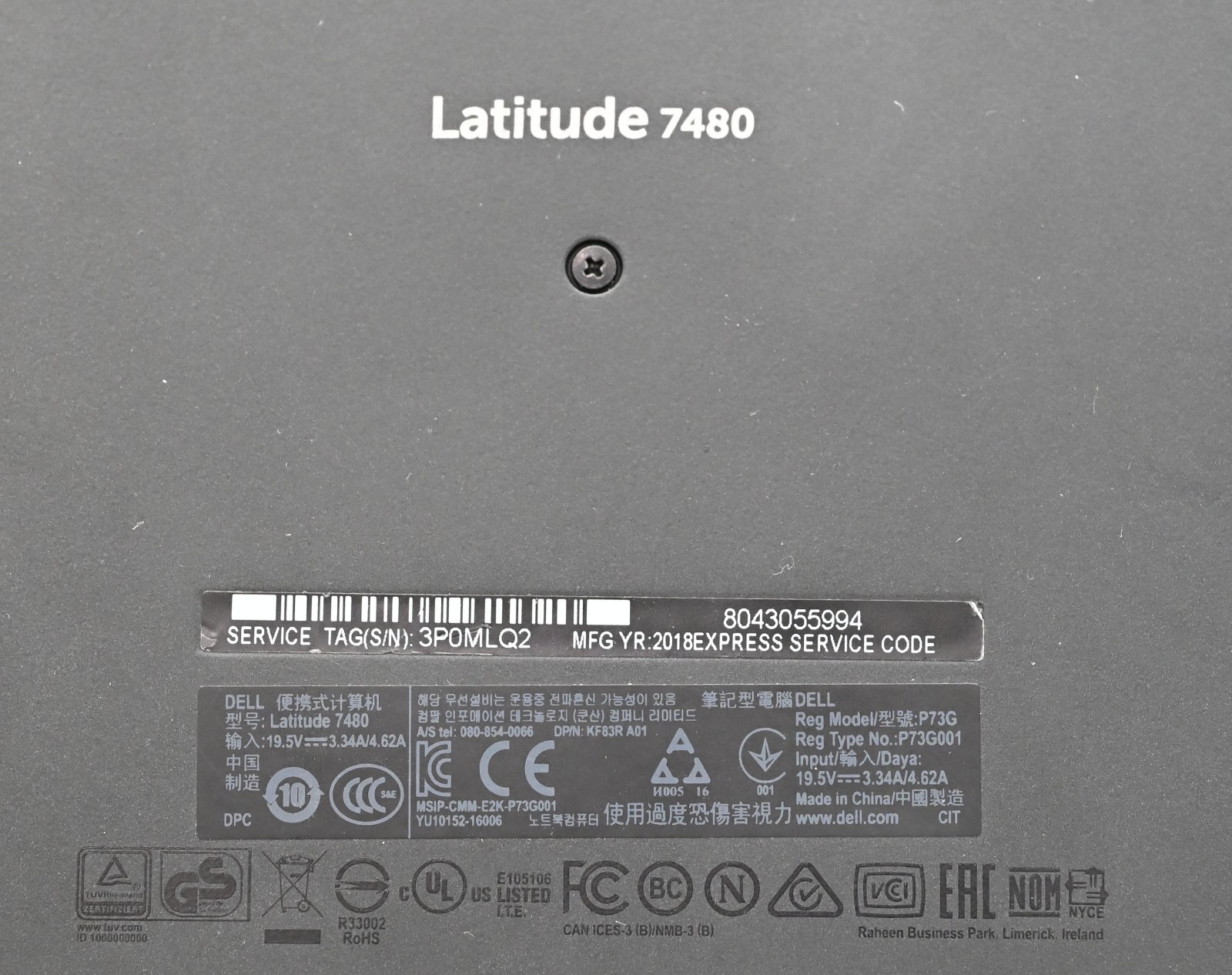 Dell Latitude 7480 i5-6300 2.4GHz 8GB RAM 128GB SSD Windows 10 Pro