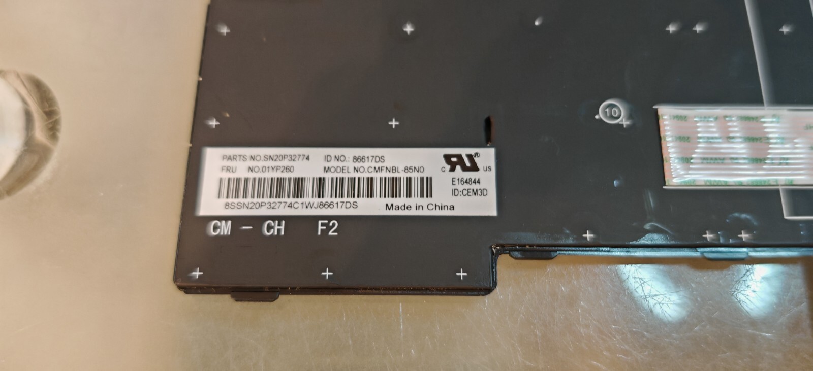 LENOVO THINKPAD L480 E480 E490 KEYBOARD KEYBOARD 01YP260 SN20P32274