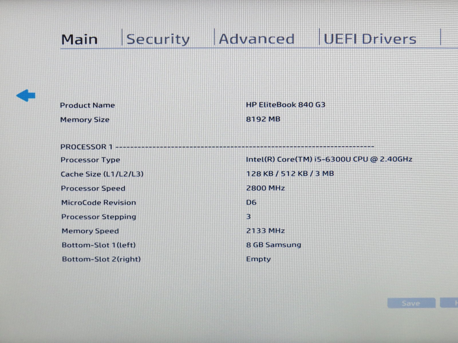 HP EliteBook 840 G3 i5-6300U @ 2.4GHz 8GB DDR4 14″ 256GB SSD No OS/Batt