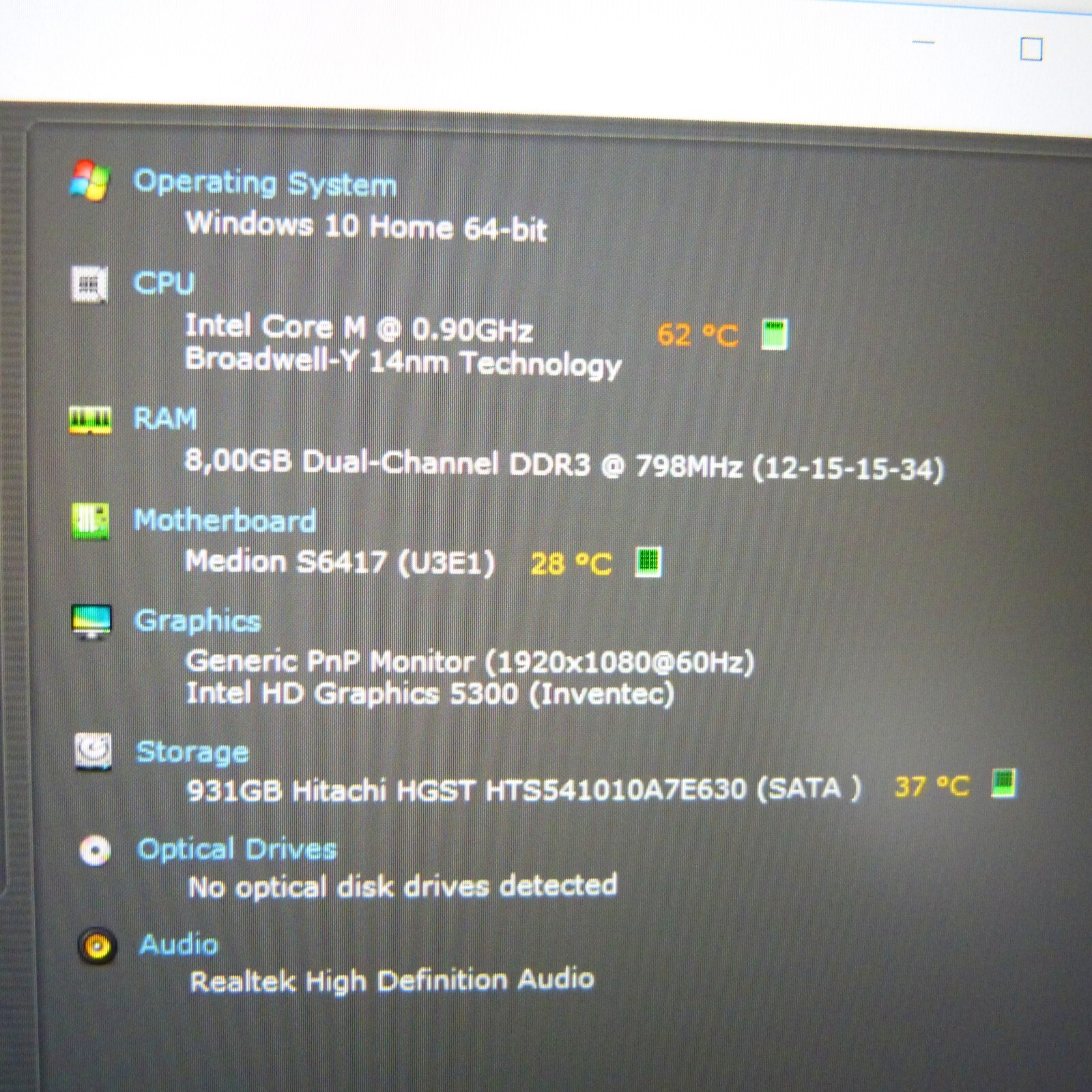 Medion S6417 METAL l 15″ FULLHD Ultrabook DOLBY l 1TB Windows 10 l 8GB RAM
