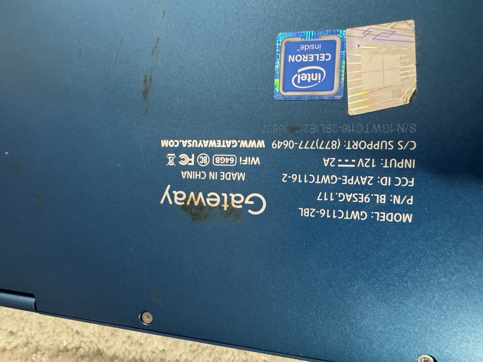 Gateway GWTC116-2BL 11.6″ ( lot 2 ) For Parts Or Repair