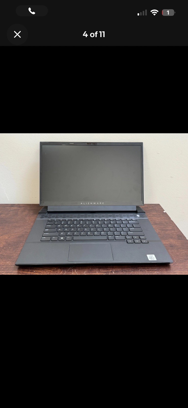 Alienware M15 R3 15.6 i7-10750H 16GB 512GB/SSD NVIDIA GTX 1650 Ti Gaming Laptop