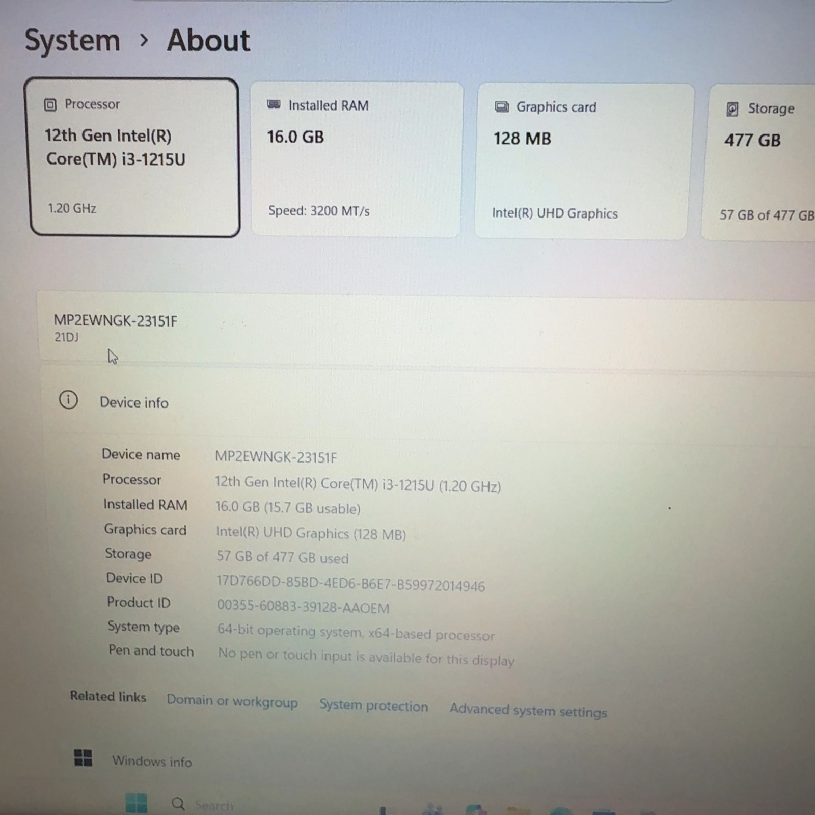 Lenovo ThinkBook 15 G4 IAP 15.6″ FHD i3-1215U 16GB RAM 512GB SSD Win 11 Pro