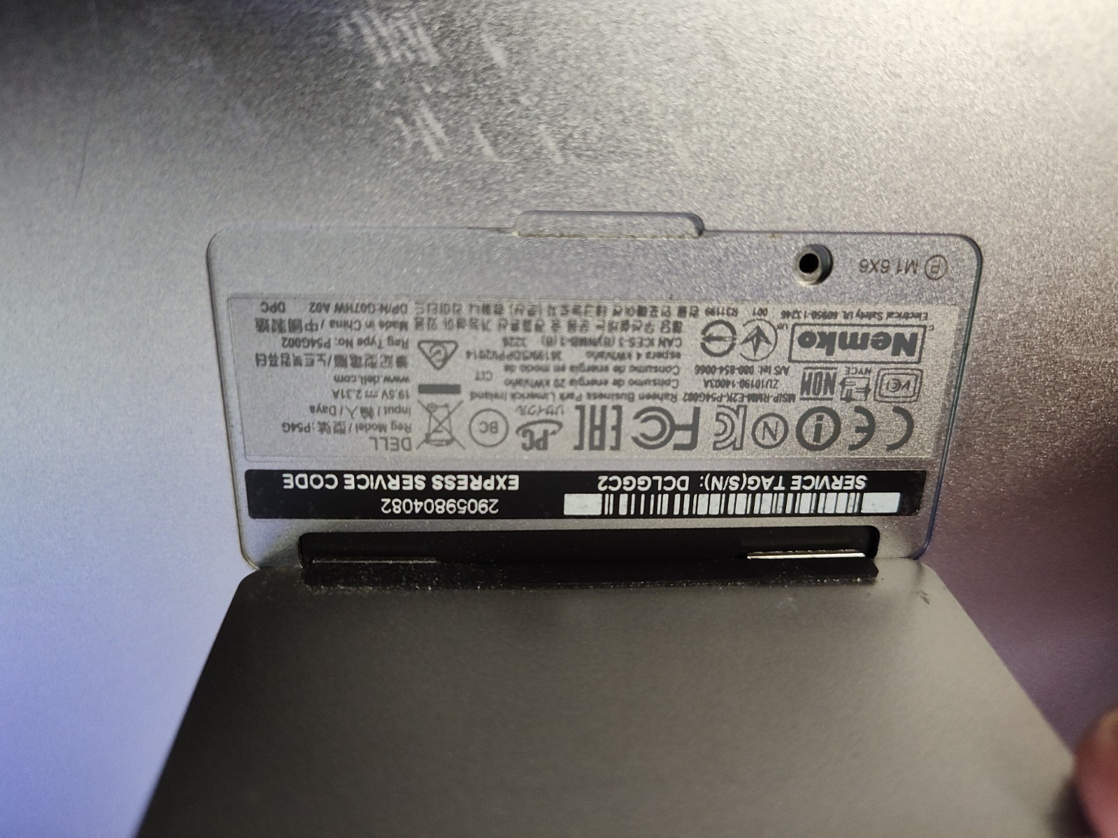 Dell XPS p54g Read Description