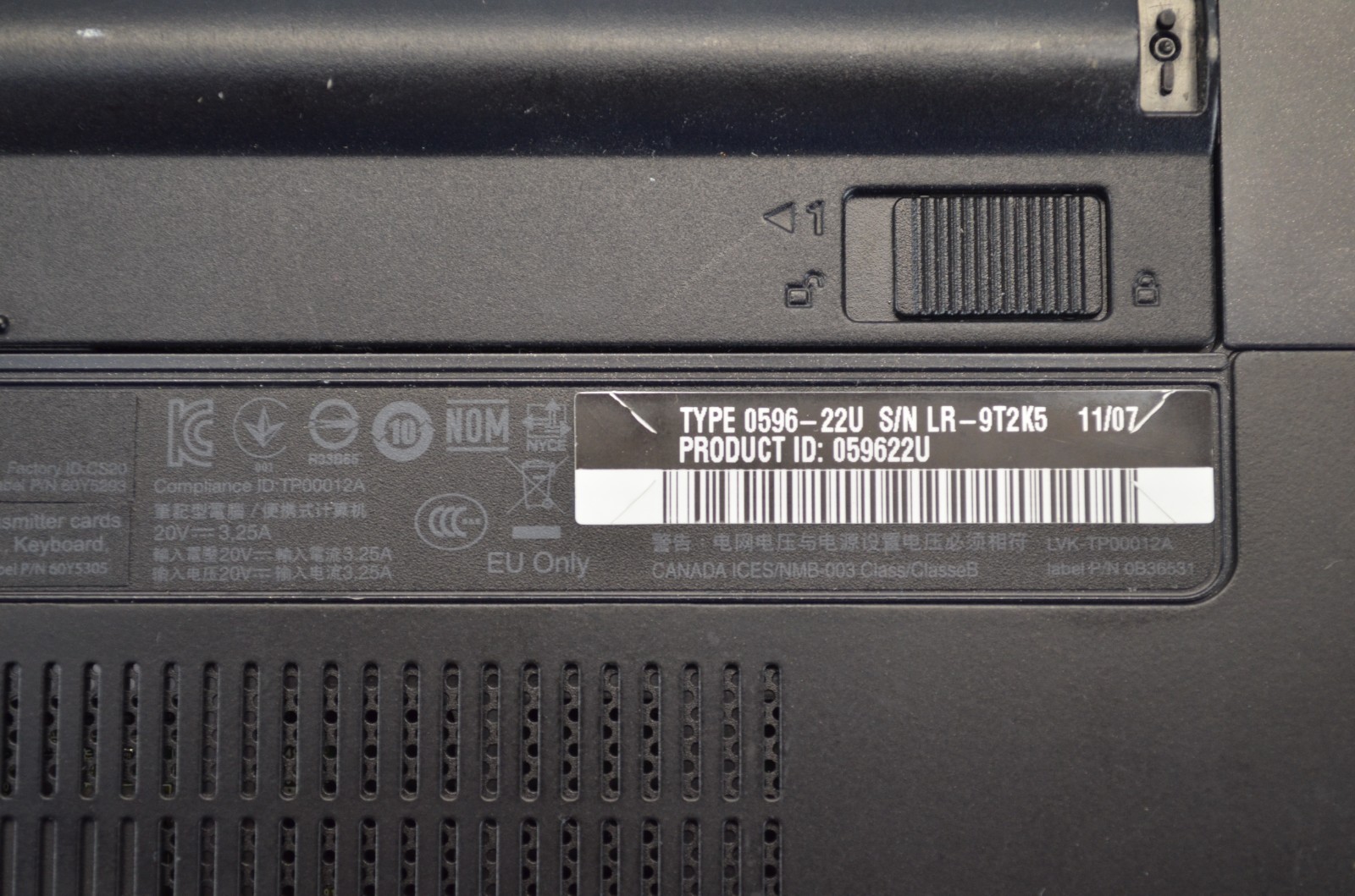 Lenovo ThinkPad x120e AMD E-240 Processor 1.50GHz 4GB Ram 250GB HDD PARTS