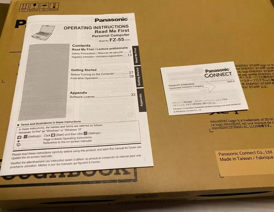 4g LTE/Panasonic Toughbook FZ-55DV467AM i5 11th Gen, 16 GB 512GB SSD USB-C/INFRA