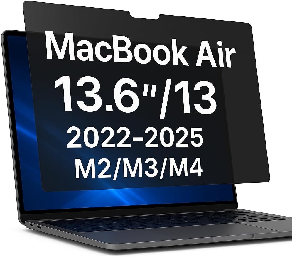 Removable Magnetic Privacy Screen for MacBook Air 13″ 13.6″ (M2/M3/M4, A2681/A31