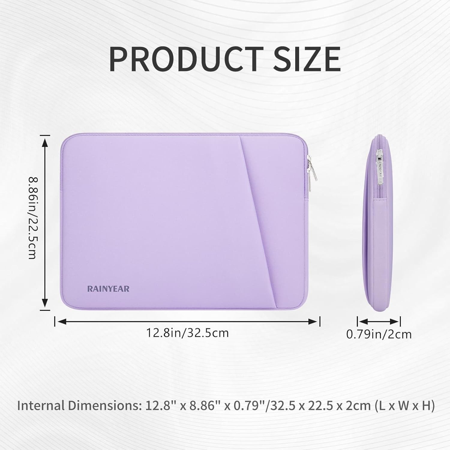 Laptop Sleeve Case with Front Pocket for 11-13 Inch MacBook Air/Pro, HP, Dell, L