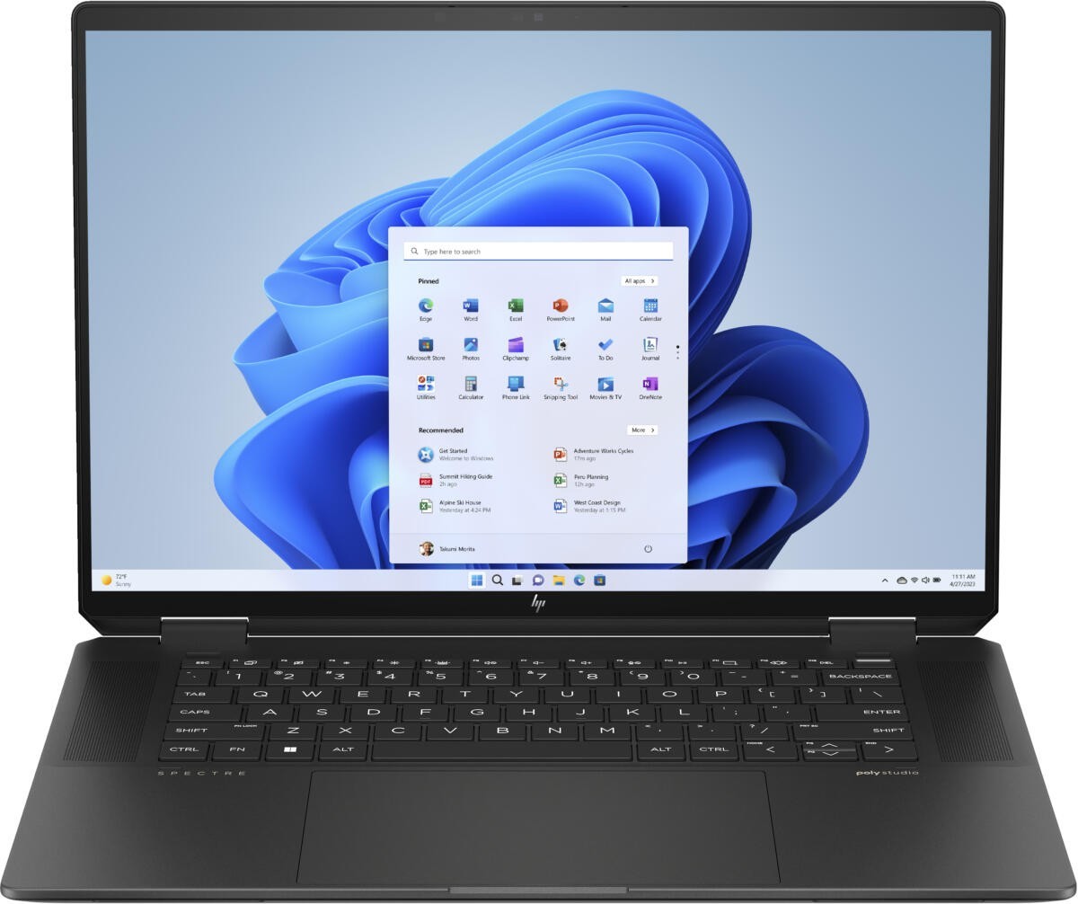 HP Spectre x360 2-in-1 16″ WQXGA 120Hz Touch Ultra 7 155H 16GB 1TB SSD Cam FPR