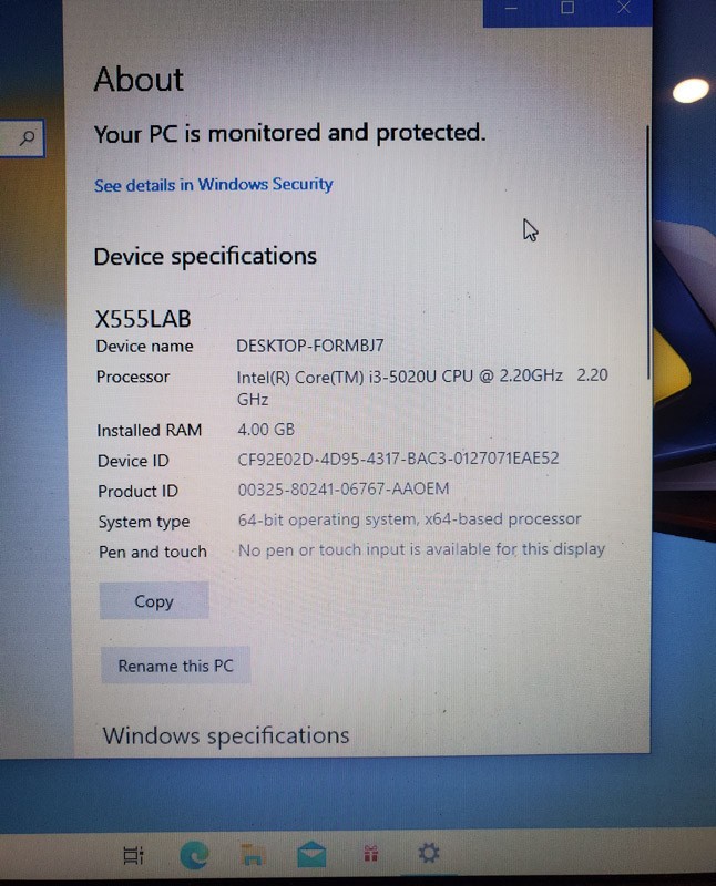 GREAT GIFT – ASUS LAPTOP 15.6″ I3 WINDOWS 10 WEBCAM – LIGHT USE – GREAT SHAPE