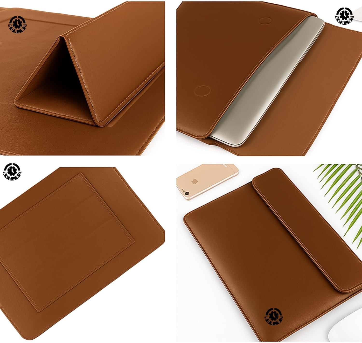 Brown Premium Laptop Sleeve 14-15.6 Inch ONLY MacBook Pro Air 15 Dell XPS HP Env