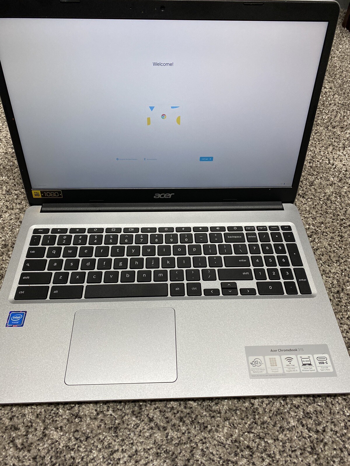 Acer Chromebook 315 15.6″ Intel Celeron N4000 1.1GHz 4GB Ram 32GB Flash ChromeOS