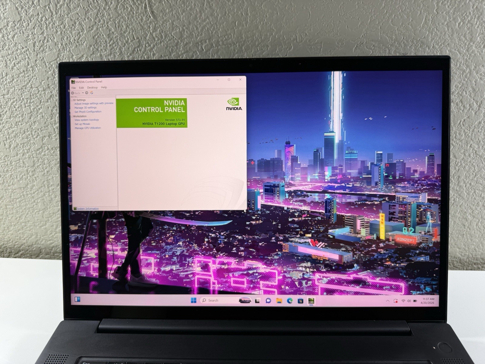 LENOVO THINKPAD P1 Gen 4 TOUCH 4k I7-11850H 512GB 16GB RAM NVIDIA T1200 WIN 11