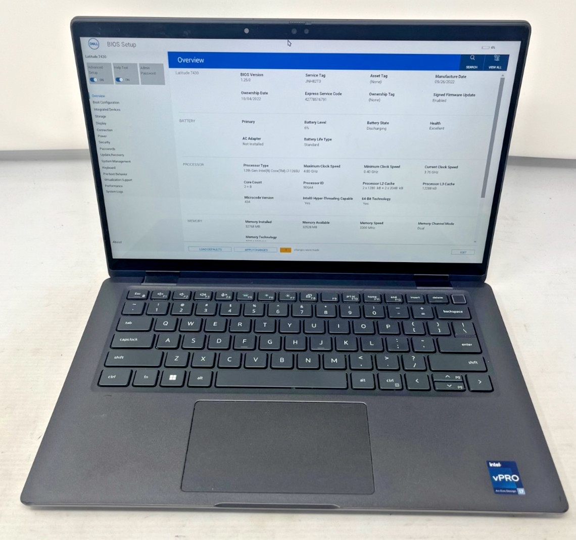 Lot of (2) Dell Latitude 7430 7420 laptops, Intel i7-1265U 1185G7 32GB RAM No OS