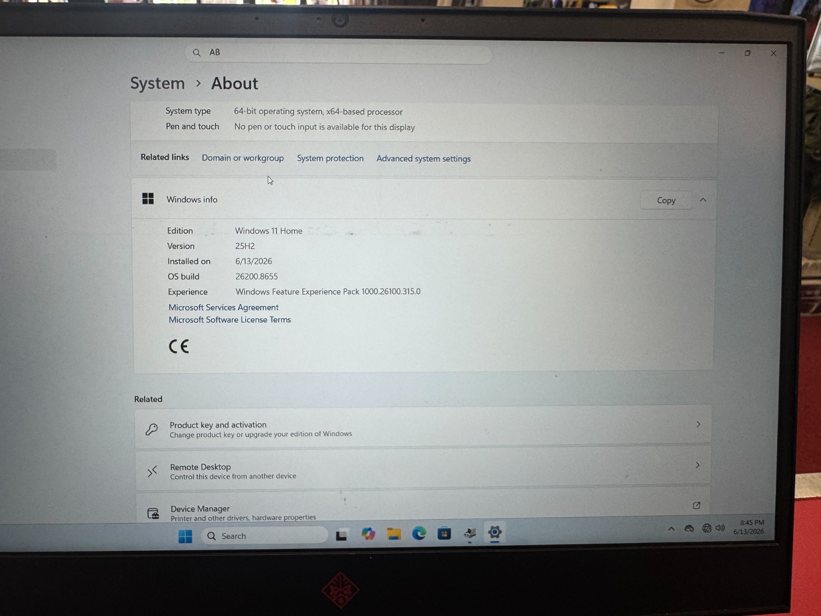 HP Omen 15.6 inch (1TB, Intel Core i7 8th Gen. 2.20GHz, 16GB)…