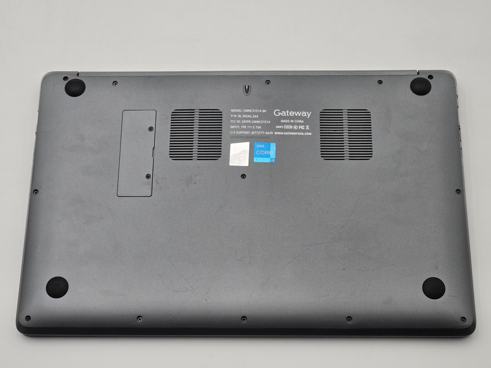 Gateway GWNC31514-BK 15.6″ i3-1115G4 Barebones Shell No RAM SSD POSTs AS-IS