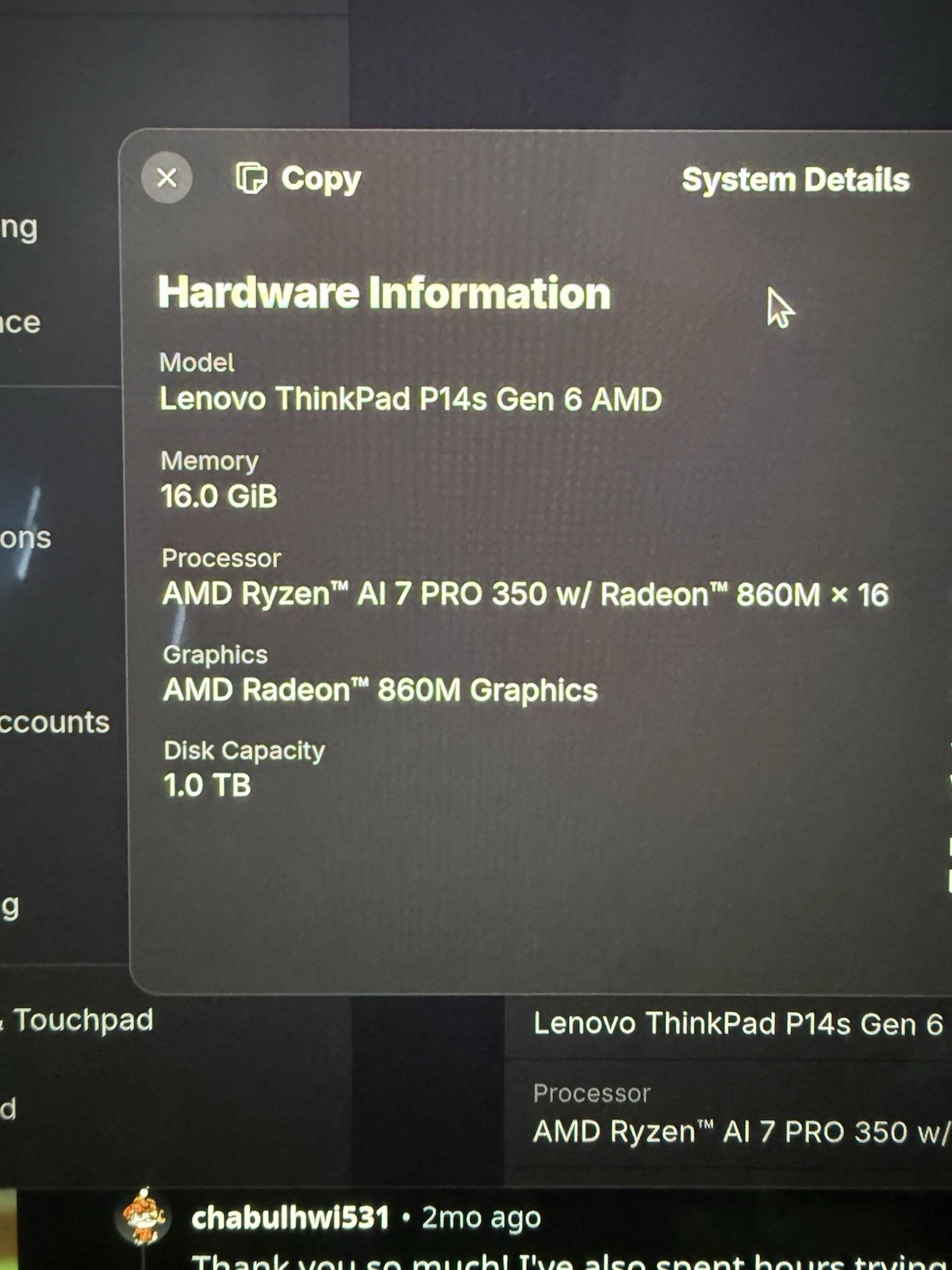 Lenovo ThinkPad T14s Gen 6 2.8K OLED Touch Ryzen AI 7 350 16GB 1TB Win11 Home