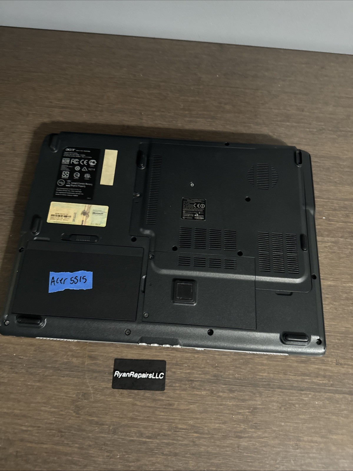 Acer Aspire 5515 15.4″ Laptop AMD 2650e 1.6GHz 1GB RAM 150GB HDD FOR PARTS ONLY