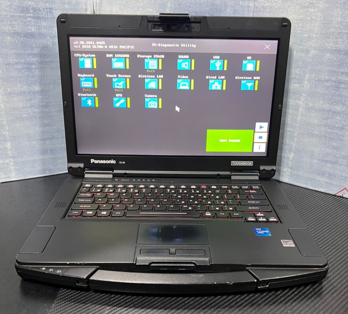Panasonic Toughbook FZ-55FZ-14VM i7-1185G7,16GB,256GB(NVMe),Iris Xe video,490Hrs