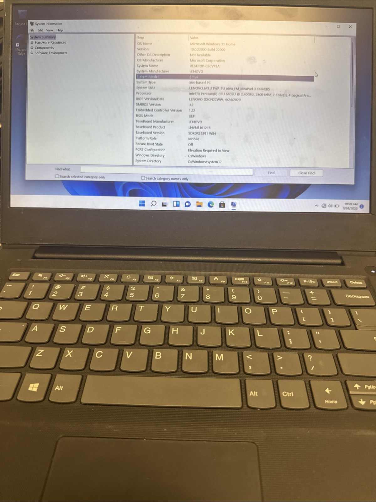 Lenovo IdeaPad 3 14IML05 14″ BATTERY IS UNTESTED/SCRATCHES ON TOP AND BOTTOM!!!!