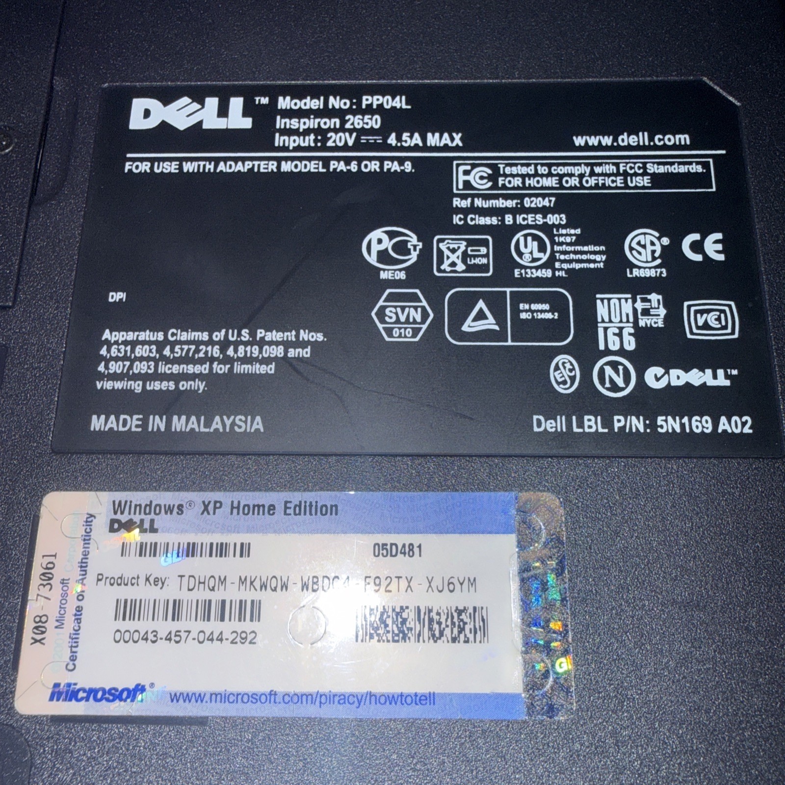 Dell Inspiron 2650 14″ Celeron 1.5GHZ 256MB 30GB 3 1/2 Floppy Disc Window XP