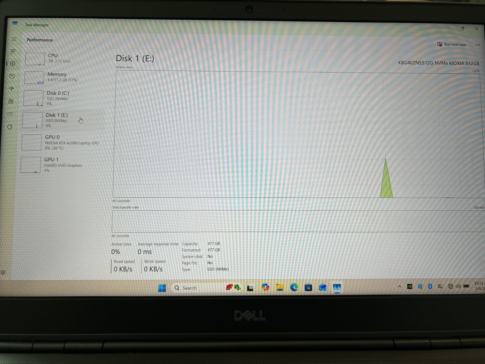 Dell Precision 7560 16″ Core i7- 11850H 32GB RAM 1TB NVMe NVIDIA RTX A2000 GPU