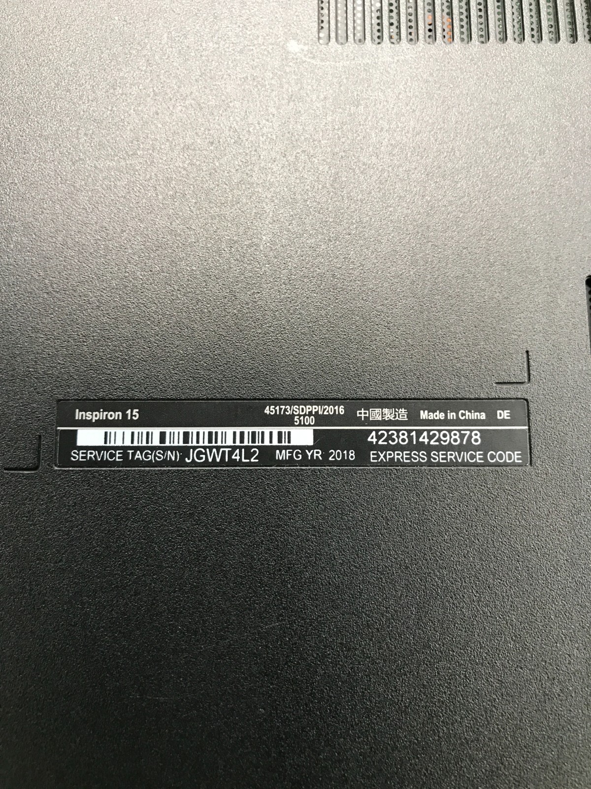 Dell Inspiron 15 3000(5100)|AMD A6-9200|4GB RAM 512GB|(L-27)