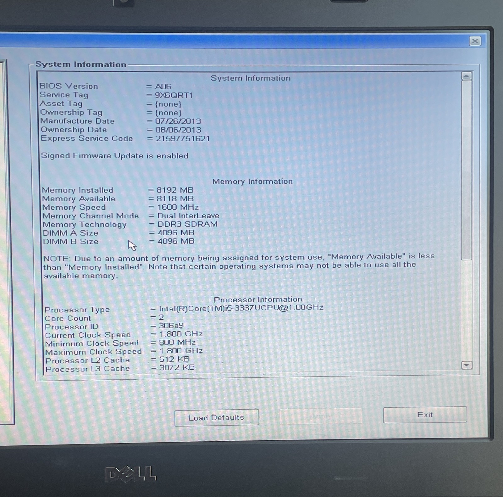 Dell Latitude 3330 Intel i5@3337 1.8ghz 8GB 256gb and 240GB SSD Windows 10 Pro