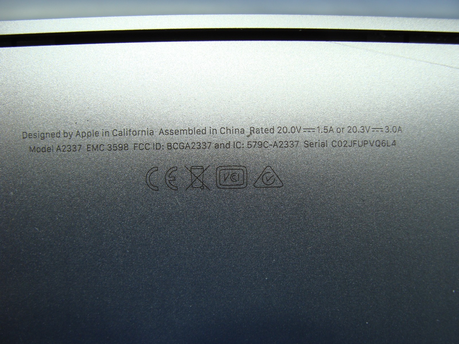 Apple MacBook Air A2337 13.3″ M1 2020 8CPU/7GPU 8GB 256GB OS Sequoia space gray