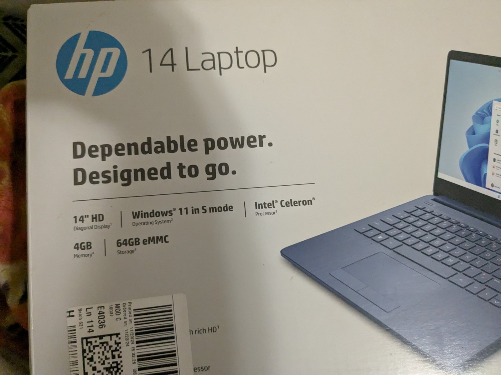 HP Stream 14″ Windows Laptop Intel Processor N4120 4GB RAM 64GB eMMC, Blue New