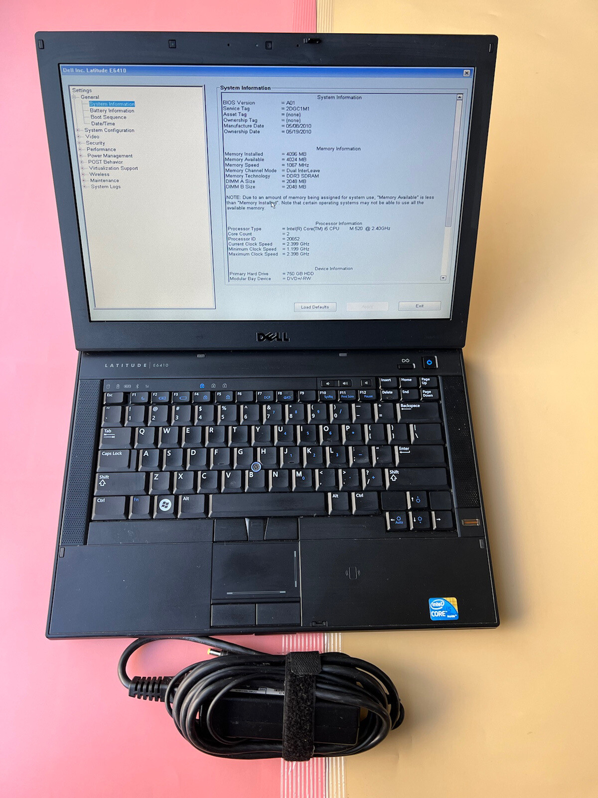 Dell Latitude E6410 Core i5 M520 2.40GHz 4GB RAM 750GB NVIDIA BLUETOOTH WEBCAM