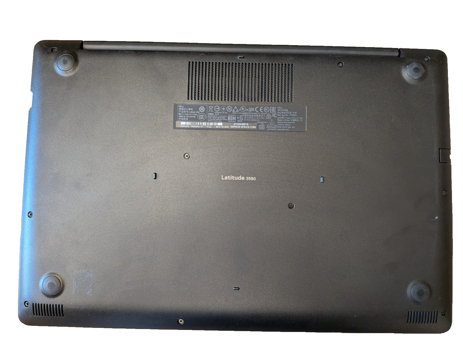 Dell Latitude – 3590 i3-7130u 2.70GHz, 120GB SSD, 4GB RAM, NO OS NO BATTERY
