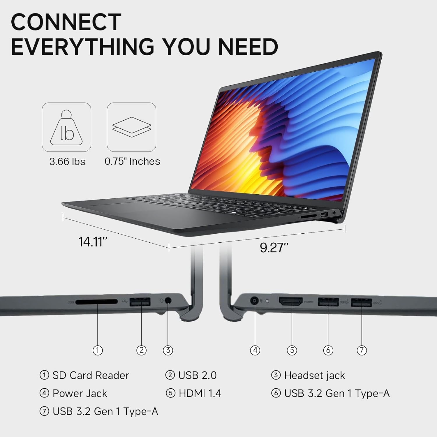 Dell Inspiron 15 Touchscreen Laptop – 15.6″ FHD Display, Intel 10-Core i5-1334U