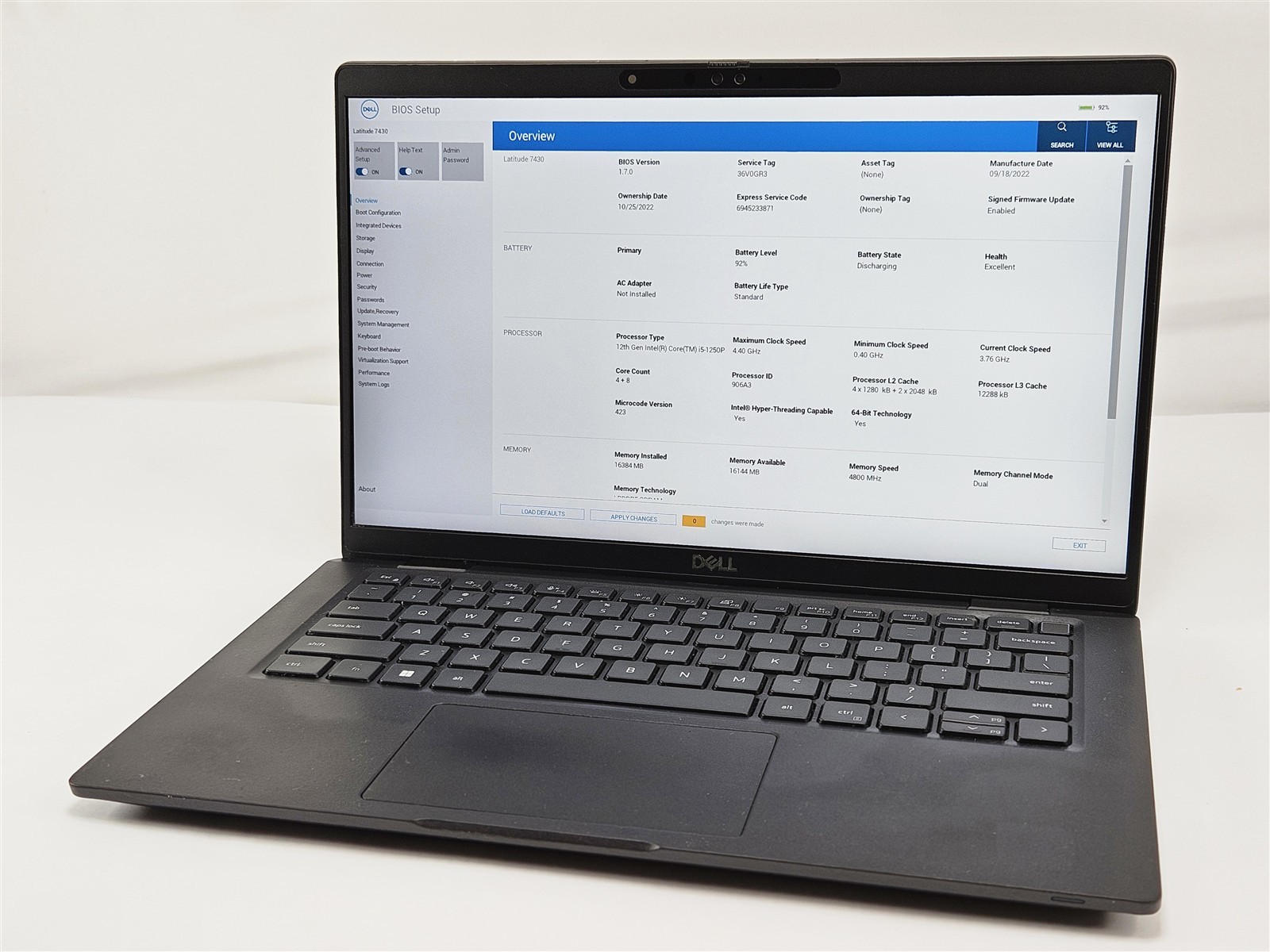 Dell Latitude 7430 14″ Intel Core i5-1250P 1.7GHz 16GB 256GB SSD Iris Xe No OS