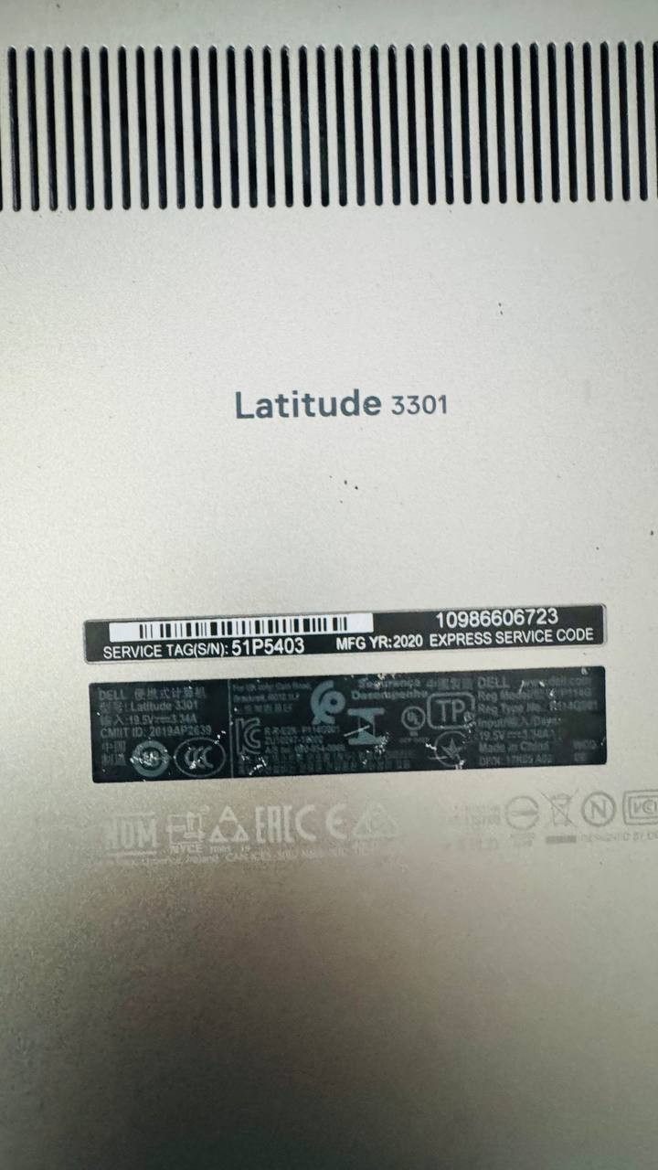 Dell Latitude 3301 8GBRM – 256GB i5-8265U Windows 11 Pro come withe adopter