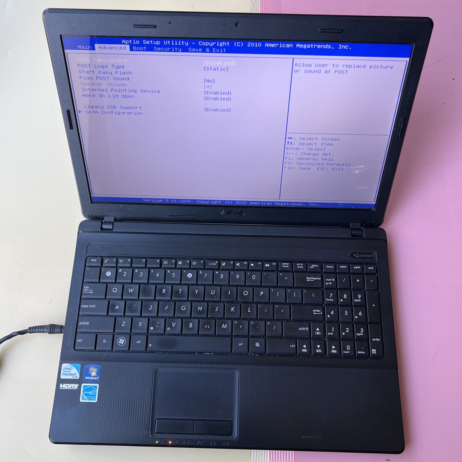 ASUS X54C 15.6″ Intel Pentium B960 2.20Ghz 4GB RAM 0GB HDD PARTS OR Repair