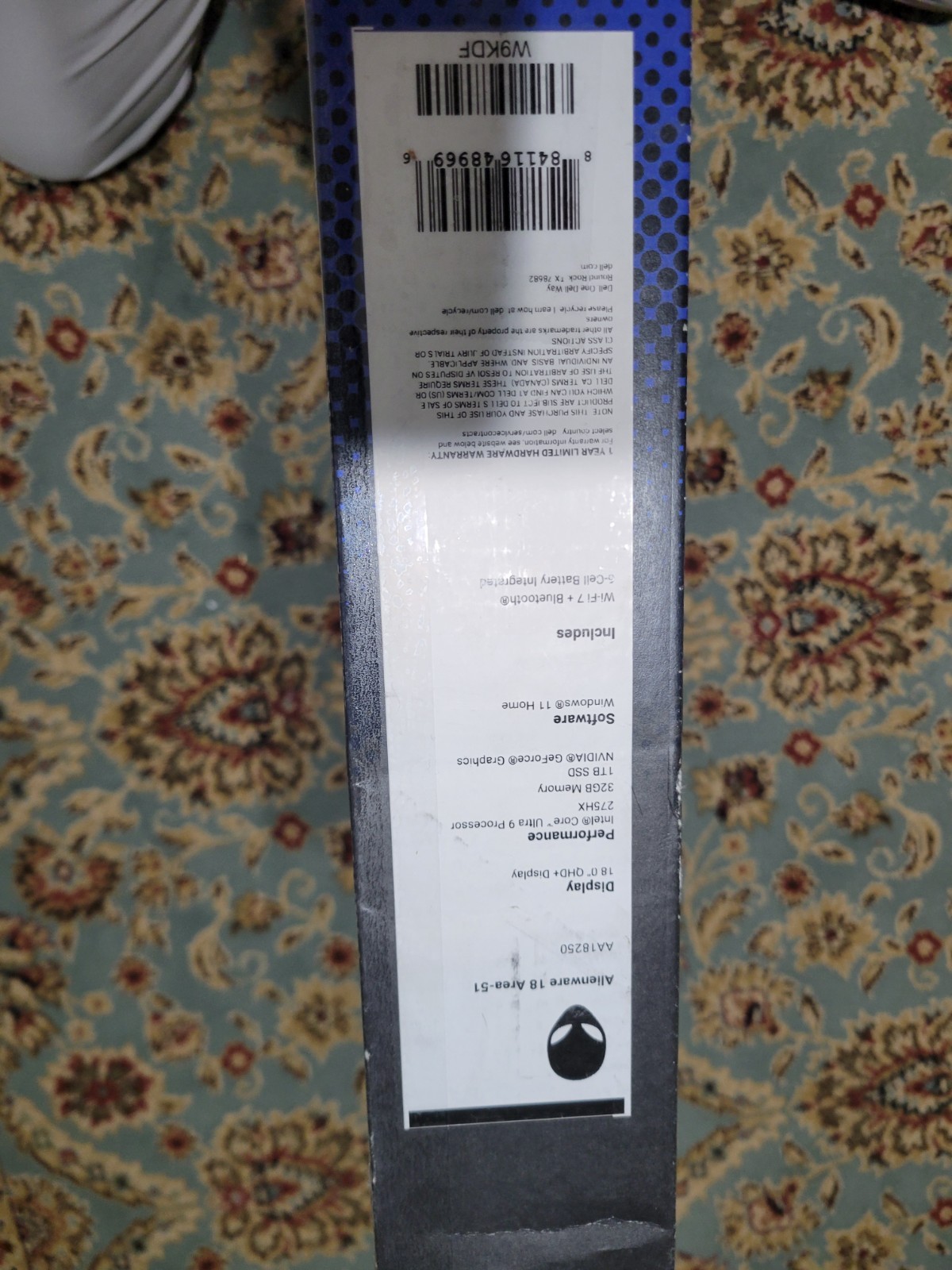 NEW Alienware Area-51 18 RTX 5080 Ultra 9 275HX 32GB 1TB 300Hz Factory Sealed