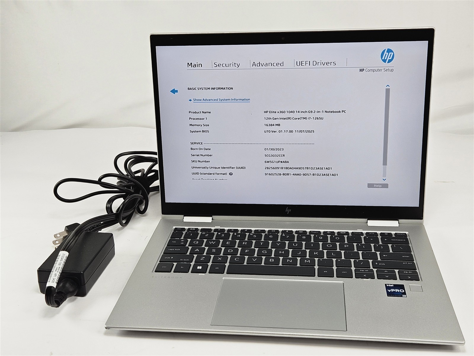 HP EliteBook x360 1040 G9 14″ Touch Core i7-1265U 1TB SSD 16GB RAM Silver Laptop
