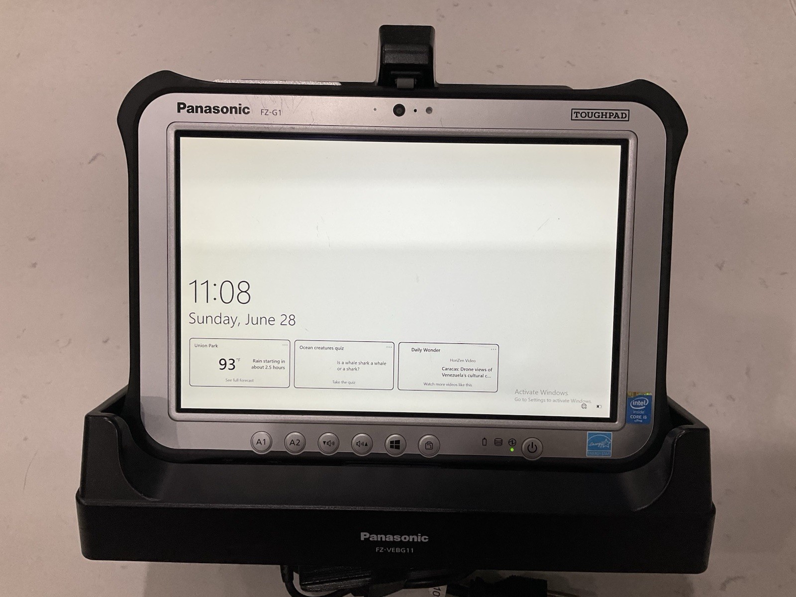 NICE PANASONIC TOUGHPAD FZ-G1 MK3 10.1″ Intel i5 *NO SSD* 8GB RAM GPS LTE STYLUS