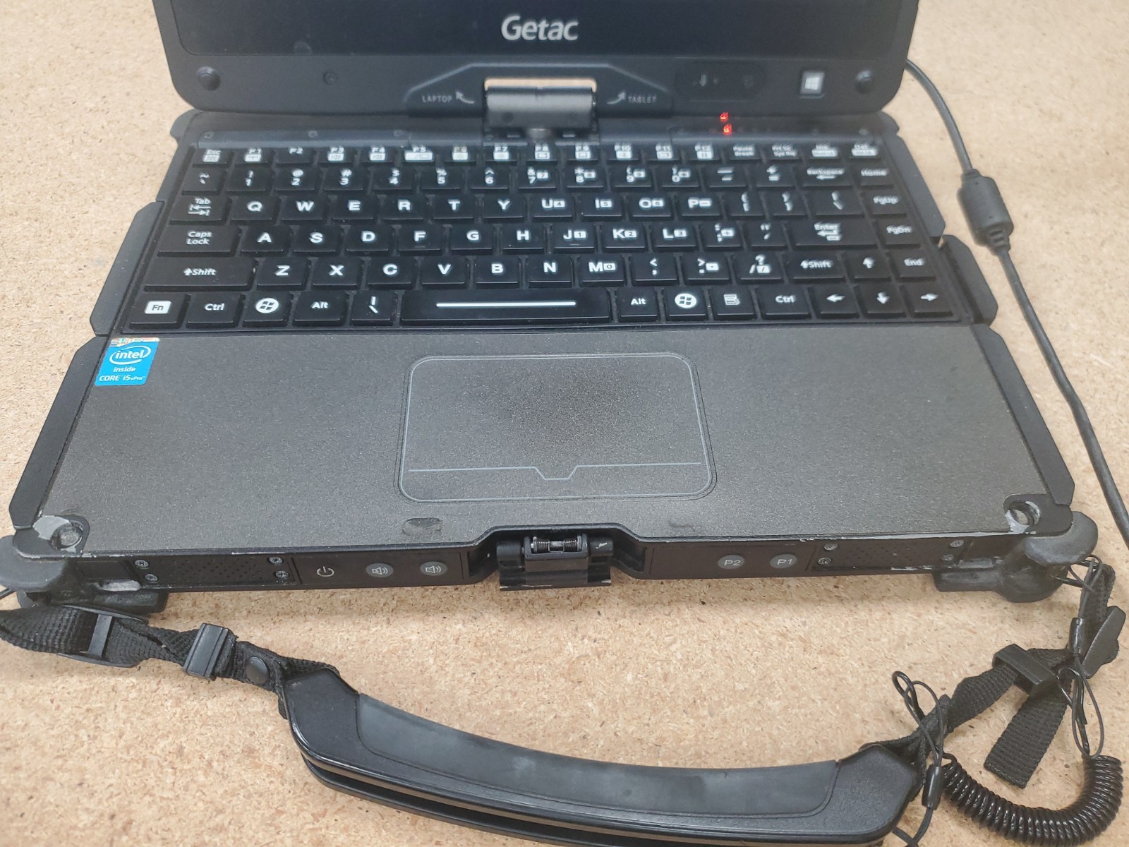 GETAC V110 Laptop Tablet Touch Screen i5-4300U 1.90GHz 8gB No HDD 10117hrs
