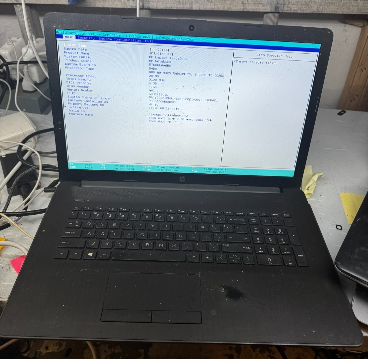 Hp 17-ca0020nr AMD A9-9425 4GB RAM Laptop For Parts/Repair #5817